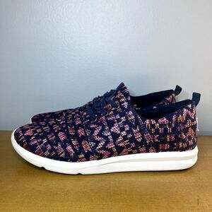 Toms Women's Size 9 Lace Up Floral Shoe 1002920517